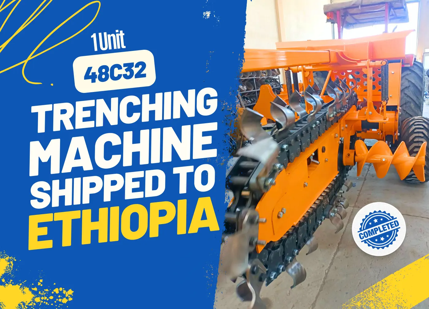48C32 Crawler Trenching Machine Shipped to Ethiopia