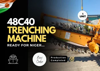 48c40 trenching machine ready for shipment